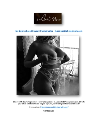 Melbourne based Boudoir Photographer | Alessiopettiphotography.com