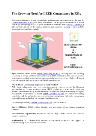 the growing need for leed consultancy