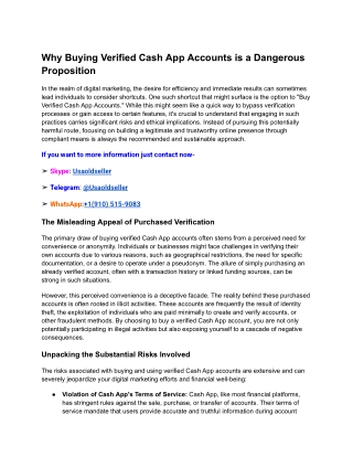Why Buying Verified Cash App Accounts is a Dangerous Proposition