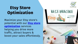 Etsy Store Optimization