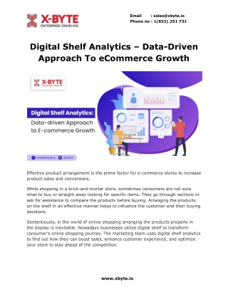 Digital Shelf Analytics – Data-Driven Approach To eCommerce Growth