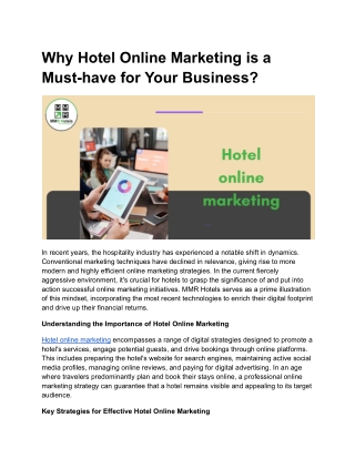 Hotel online marketing
