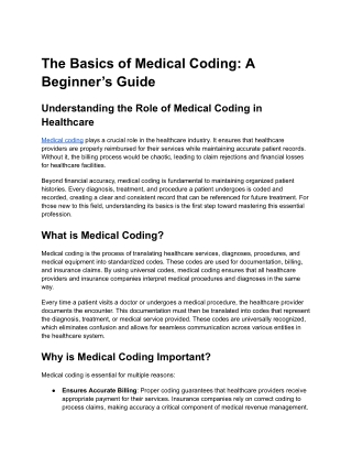 The Basics of Medical Coding_ A Beginner’s Guide
