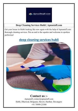 deep cleaning services hubli apnastaff com