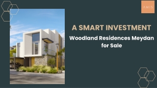 A Smart Investment Woodland Residences Meydan for Sale - Amis Development