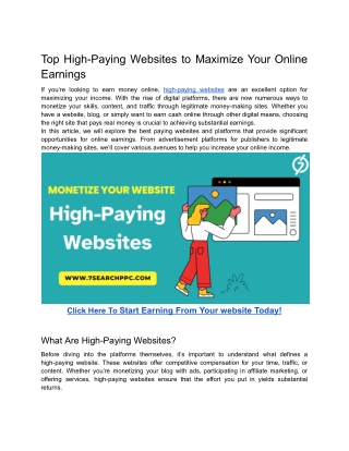 top high paying websites to maximize your online