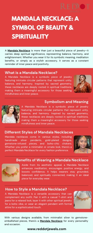 Mandala Necklace A Symbol of Beauty & Spirituality