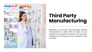 Pharma Manufacturing Services For Tablests Syrups And Injaction