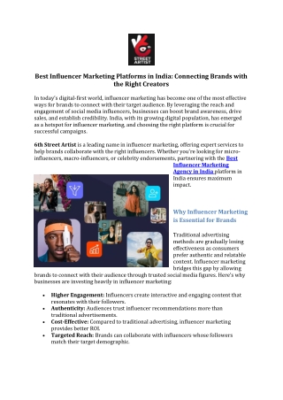 Best Influencer Marketing Platforms in India -Connecting Brands with the Right Creators