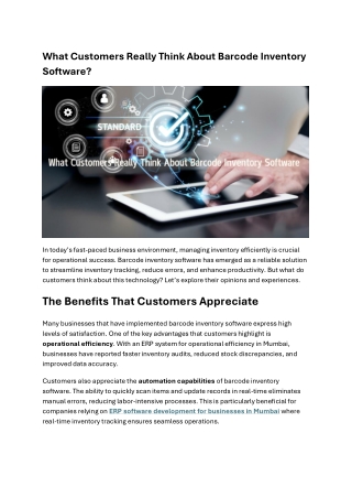 What Customers Really Think About Barcode Inventory Software