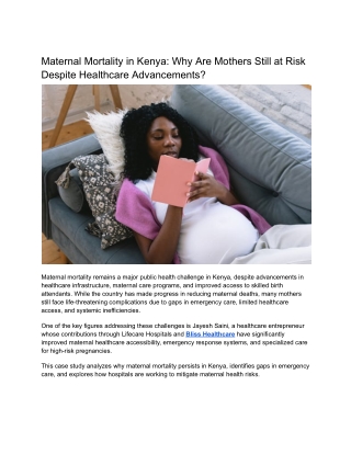 Maternal Mortality in Kenya_ Why Are Mothers Still at Risk Despite Healthcare Advancements