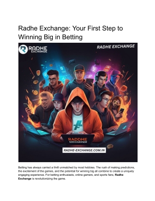 Radhe Exchange_ Your First Step to Winning Big in Betting