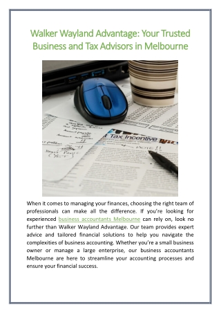 Walker Wayland Advantage Your Trusted Business and Tax Advisors in Melbourne