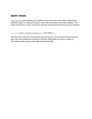learn more