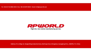 RPWORLD  Manufacturing