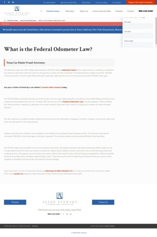 Your Rights Under the Federal Odometer Law for Used Cars