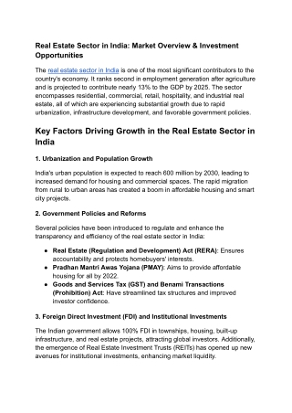 Real Estate Sector in India_ Market Overview & Investment Opportunities
