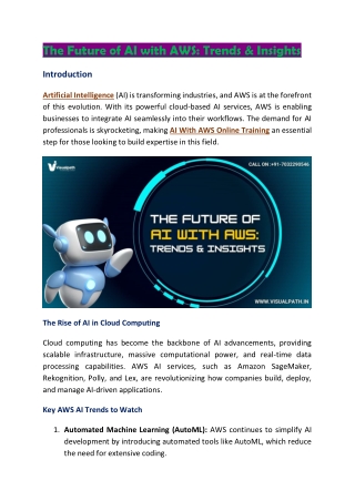 the future of ai with aws trends insights