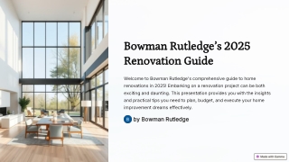 Bowman Rutledge’s Essential Renovation Trends for 2025
