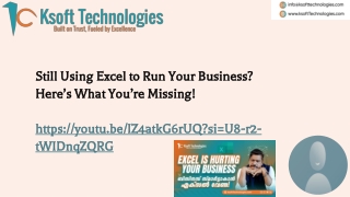 still using excel to run your business here
