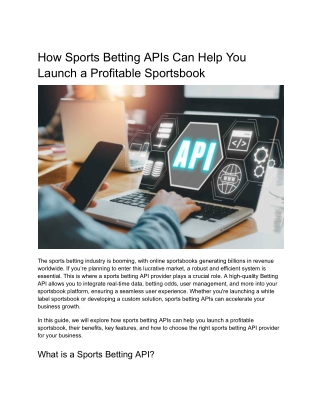 How to Choose the Best Sports Betting API Provider for Your Business (1)