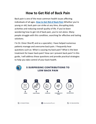 How to Get Rid of Back Pain