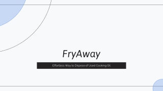 Effortless Cooking Oil Disposal with FryAway Cooking Oil Hardener