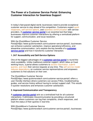 The Power of a Customer Service Portal: Enhancing Customer Interaction for Seaml