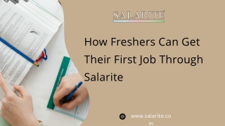 how freshers can get their first job through