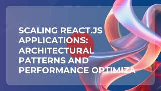 scaling react js applications architectural