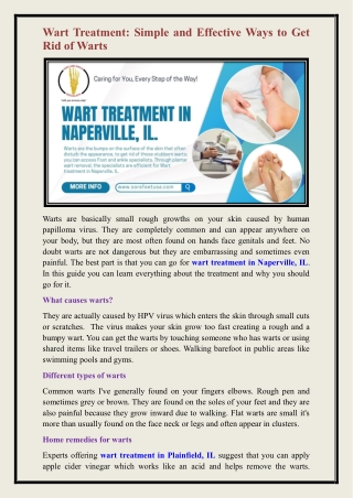 wart treatment in Naperville, IL