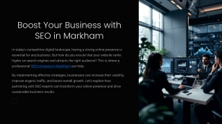 Boost Your Business with SEO in Markham