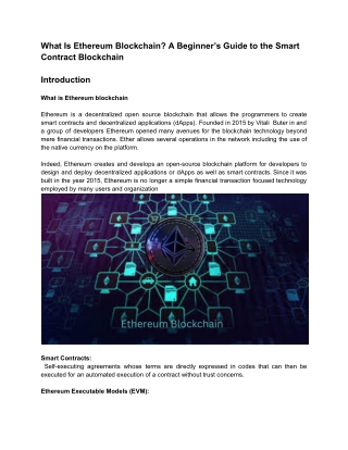 what is ethereum blockchain a beginner s guide