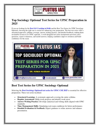 top sociology optional test series for upsc