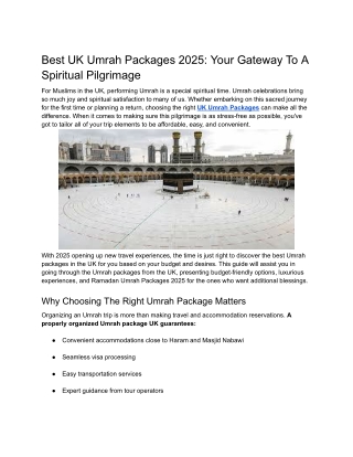 Best UK Umrah Packages 2025_ Your Gateway To A Spiritual Pilgrimage