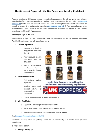 strongest poppers uk