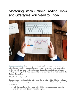 Mastering Stock Options Trading