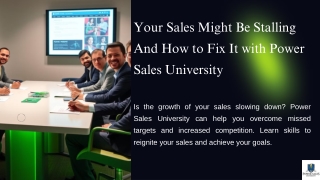 your sales might be stalling