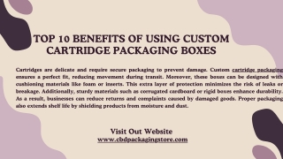top 10 benefits of using custom cartridge