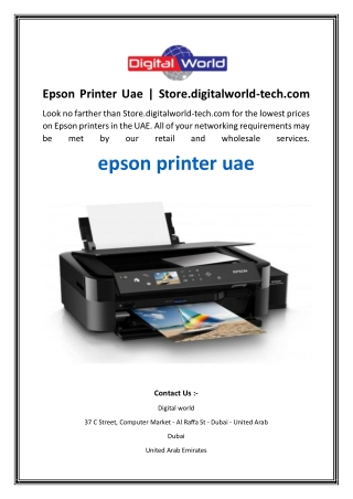 Epson Printer Uae  Store.digitalworld-tech.com
