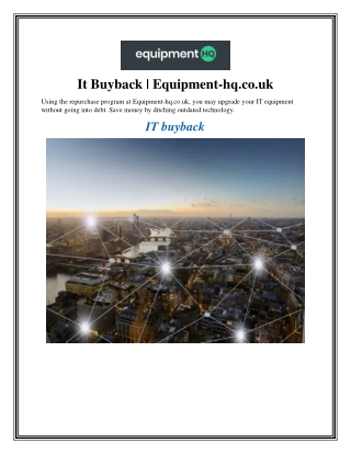 It Buyback Equipment-hq.co.uk