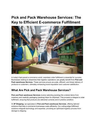 Pick and Pack Warehouse Services_ The Key to Efficient E-commerce Fulfillment (1)