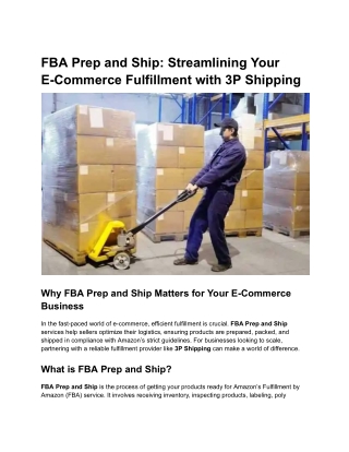 fba prep and ship streamlining your e commerce