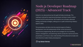 node js developer roadmap 2025 advanced track