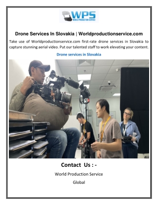 Drone Services In Slovakia  Worldproductionservice