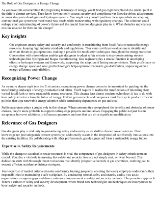 the role of gas designers in energy change