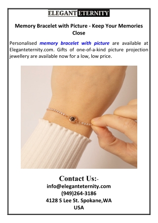 memory bracelet with picture keep your memories