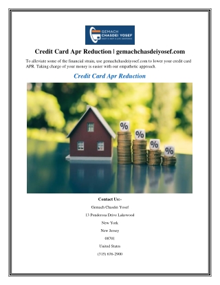Credit Card Apr Reduction  gemachchasdeiyosef.com
