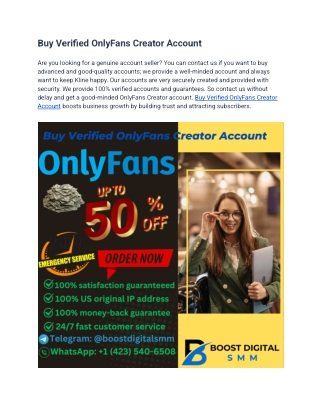 buy verified onlyfans creator account