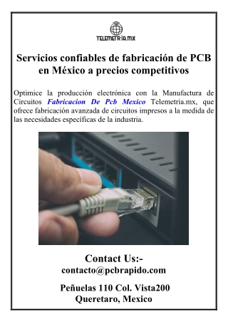Servicios confiables de fabricación de PCB en México a precios competitivos